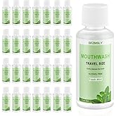 50 Pc Travel Size Mouthwash, 1.2oz/35ml Mini Mouthwash, Alcohol-Free, Portable Oral Rinse for Travel, Hotels, On-The-Go (Mint)