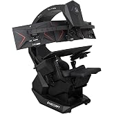 Imperatorworks EASECOMFY T2 Throne Computer Cockpit, Zero Gravity Chair Workstation,can Extend for 5 Monitors Support ultrawide 1 * 49" Option with Massage Function