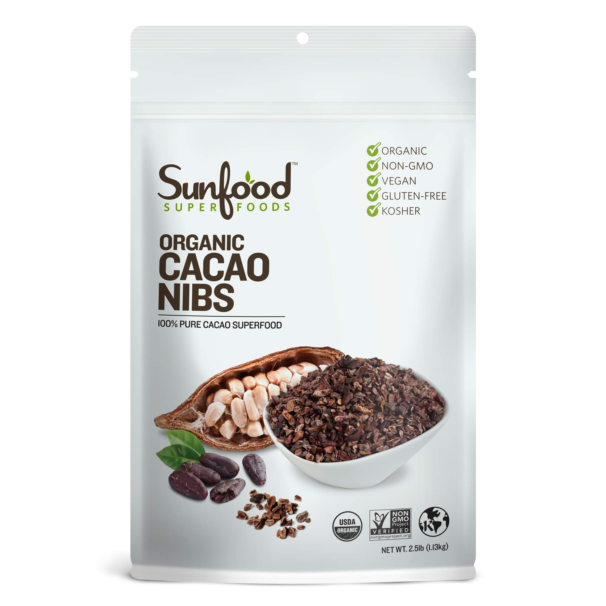 Mua Sunfood Superfoods Cacao Nibs Raw Organic. 2.5 Pounds. Healthy
