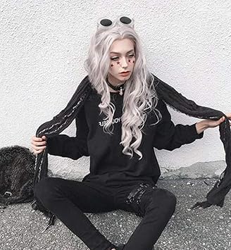 Vébonnie 2019 Ricci Grigio Pizzo Anteriore Parrucche Capelli Sintetici Lunghi Parrucche 559 Cm Loose Capelli Ricci Parrucche Grigio