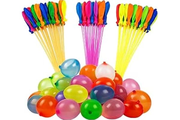 Kit 222 Bexigas de Água – Enchimento Rápido com 2 Adaptadores – Coloridas para Guerra de Balões, Festas Infantis, Piscina Eve