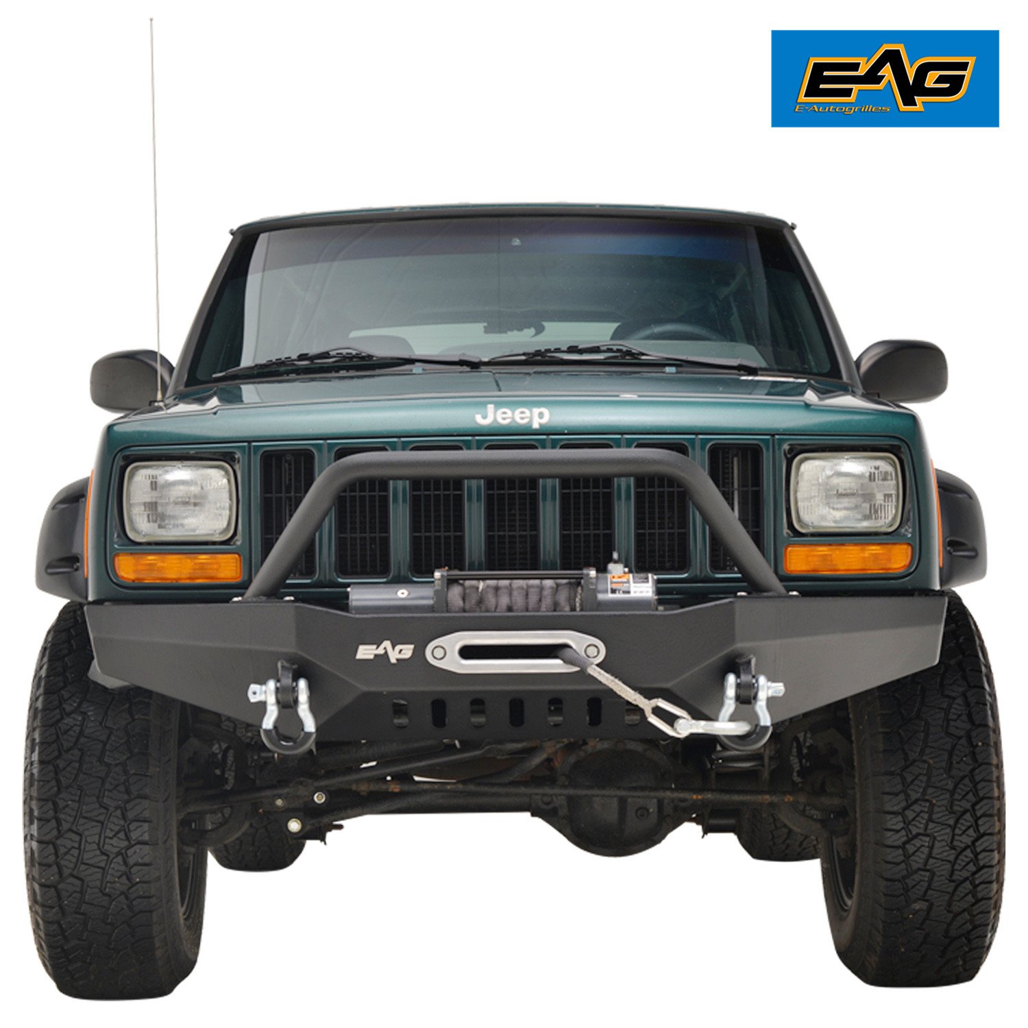 Amazon.com: EAG Off-Road Front Bumper with Winch Plate for 1984-