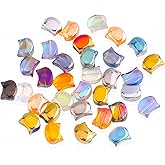 120Pcs Cat Head Beads Electroplate Glass Cat Head Beads Handmade Glass Beads for Jewelry Making Crafting Themed Decorative