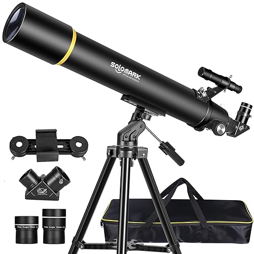 Telescopes for Adults Astronomy, 80mm Aperture 900mm Professional Refractor  Telescope for Kids Beginners, Compact and Portable Travel Telescopio