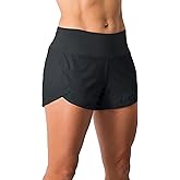 Tough Mode Womens 3" Lightweight Running WOD Volleyball Shorts Workout Mesh Liner Zip Pocket