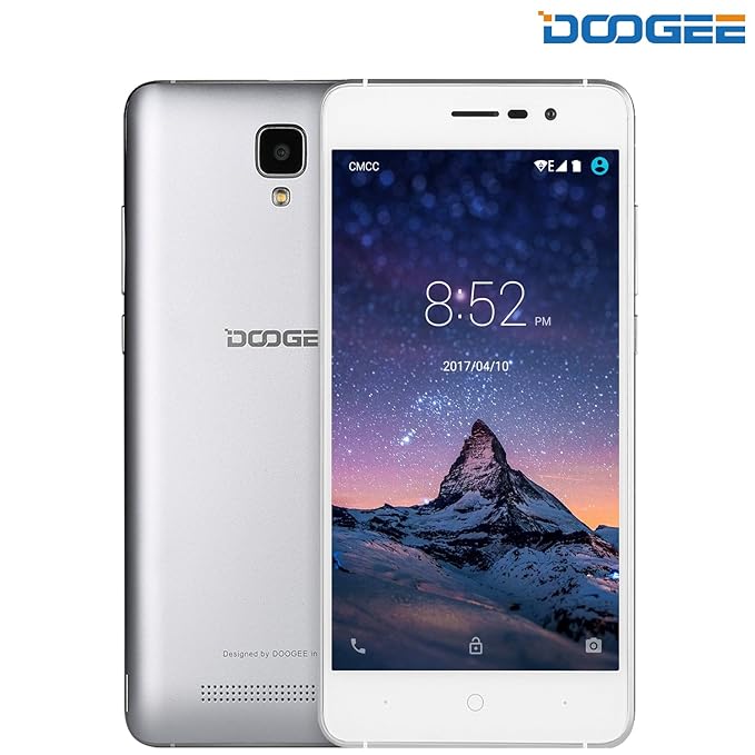 Smartphone ohne Vertrag, DOOGEE X10 Dual SIM Android 6.0 Handy, 5 Zoll HD Display, MT6570 Prozessor Cortex-A7@1.3 GHz, 3360mA