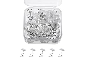 Sumind Upholstery Twist Pins Clear Head Upholstery Tacks Headliner Pins for Slipcovers, Bed Skirts, Furniture, 50 Pieces