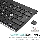 Arteck 2.4G Wireless Keyboard Stainless Steel Ultra Slim Full Size USB Receiver view 4