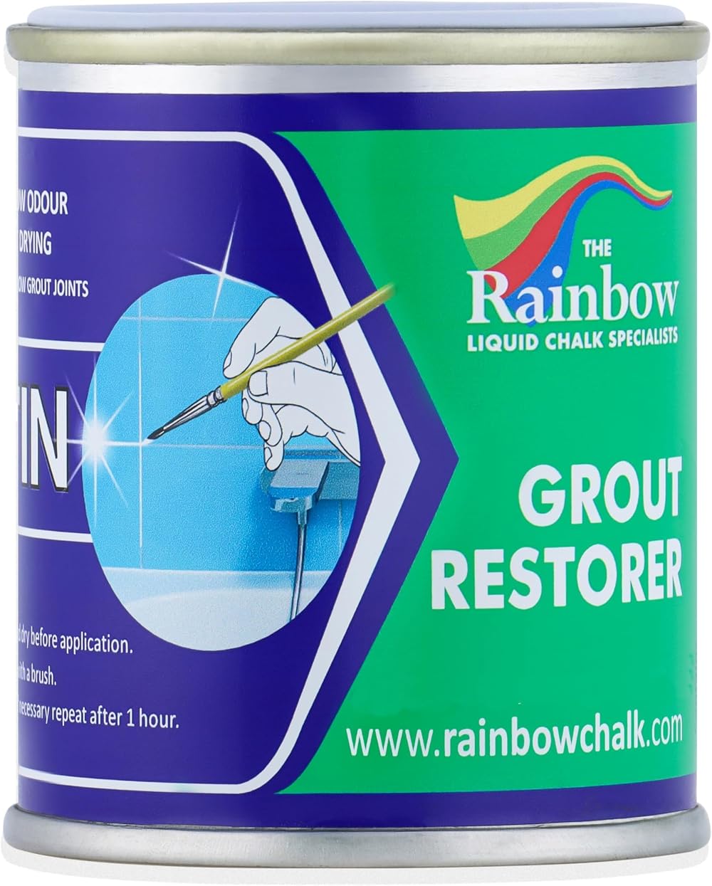 RAINBOW CHALK MARKERS LTD Groutin Tile Grout Paint 125ml Light Grey