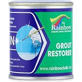 Grout Pen Grout Paint for Tile, Floor &amp; Shower - White - 125ml (4.2oz) | Waterproof Paint Grout Refresh Restorer for Kitchen &amp; Bathroom Tiles - Can Size for Larger Projects