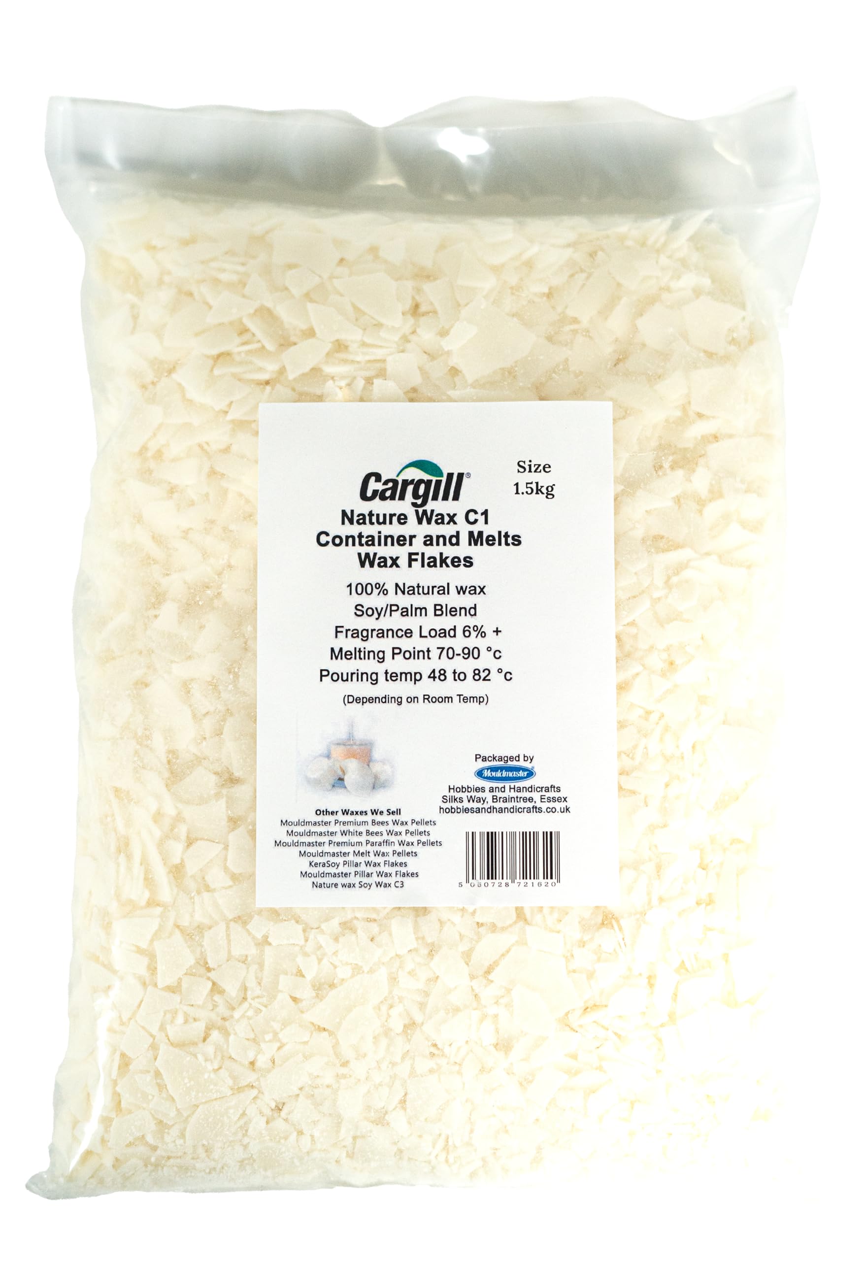 Mouldmaster Nature Wax C1 Container and Melts, Off White, 1.5kg,C103