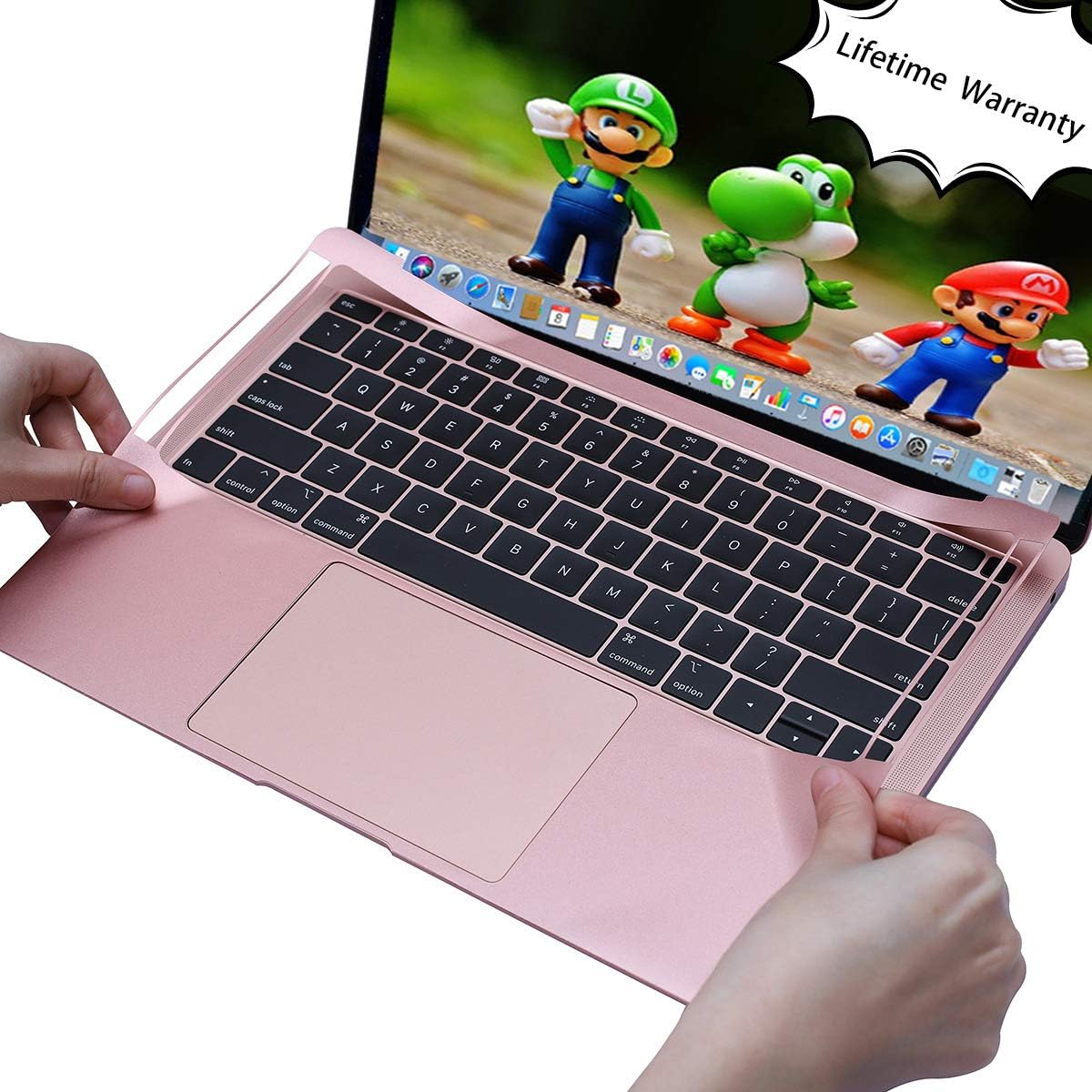 ChasBete Palm Rest Cover Compatible for 2018 MacBook Air 13 Inch Sticker Skin Protective Accessory (Only for A1932, Gold)