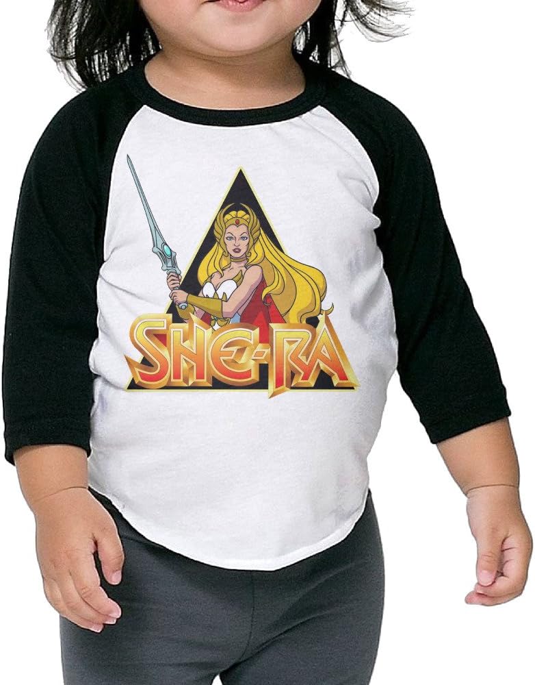 Swingthe Sun She-Ra Princess of Power Unisex Toddler Organic Toddler 3/4 Sleeve Baseball Tee
