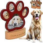 VividArt - PAW PRINT PHOTO FRAME 8"x 9" Dog Memorial Gifts for Loss of Dog, Pet Memorial Gifts for Dogs, Custom Picture Frame with Pawprint Design, Pet Loss Sympathy Gift, Remembrance Keepsake Frame for Bereavement, Memorial, and Dog Lovers ( Mahogany)
