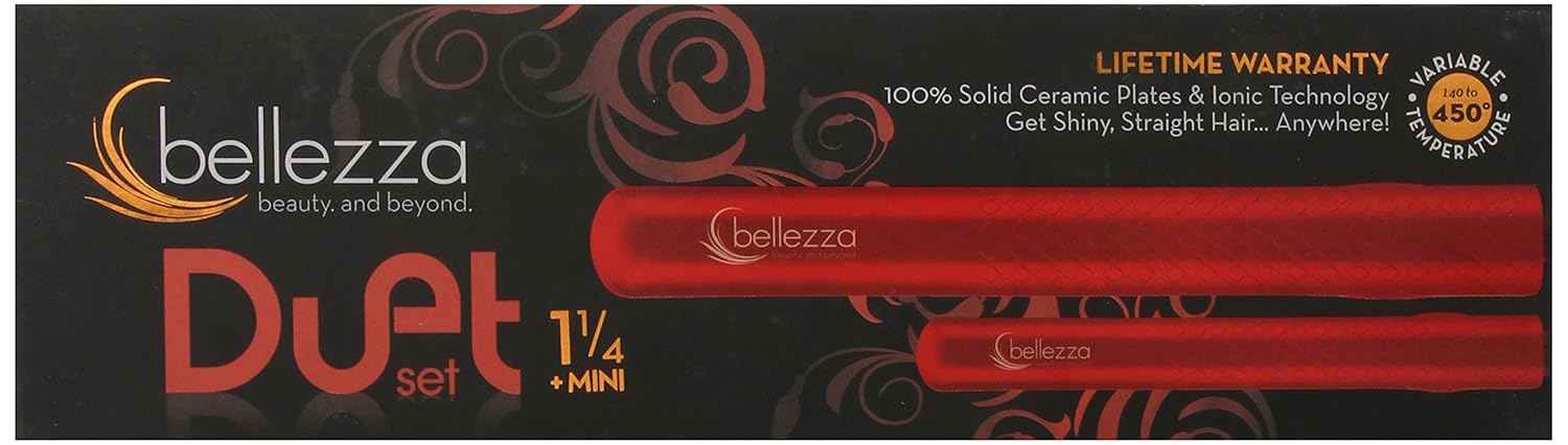 bellezza flat iron duet set