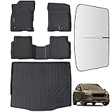 LJWAITO Floor Mats & Trunk Mat & Sun Visor for Ford