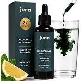 Juna Liquid Chlorophyll Drops, Lemon &amp; Mint Flavor, 3X Strength Formula | Mulberry Leaf Derived, 3rd Party Tested, Made in USA, Sugar-Free, Alcohol-Free, 60mg.