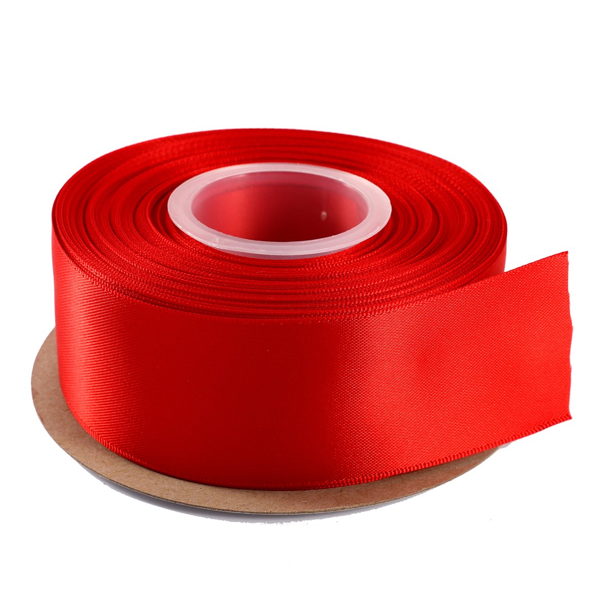 ITIsparkle 38mm Double Faced Satin Ribbon 22 Meters-Roll Set for Gift Wrapping Party Favor Hair Braids Hair Bow Baby Shower Decoration Floral Arrangement Craft Supplies, Red Ribbon