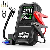10-in-1 Car Battery Jump Starter with Air Compressor 8000A 160PSI Portable Car Jumper Starter (All Gas 12L Diesel), 12V Jump Box Car Battery Jump Starter Portable Jumper Cables, Lights (8000A)