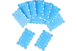 JUMPLAWN 10pcs Poker Chips for Texas Holdem and Roulette Games Material No-par Value Gambling Tokens Bright