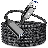 USB Extension Cable 10ft, Sweguard USB A Male to Female USB 3.0 Extension Cord Nylon Braided Supports High Speed 5Gbps Compat