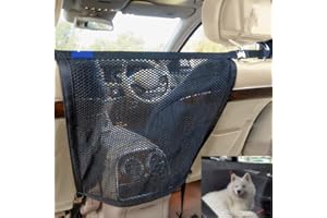 Dog Car Net Barrier - Adjustable Pet Barrier Backseat Mesh, Easy to Install, Convenient for Air Conditioning, Easy to Clean f