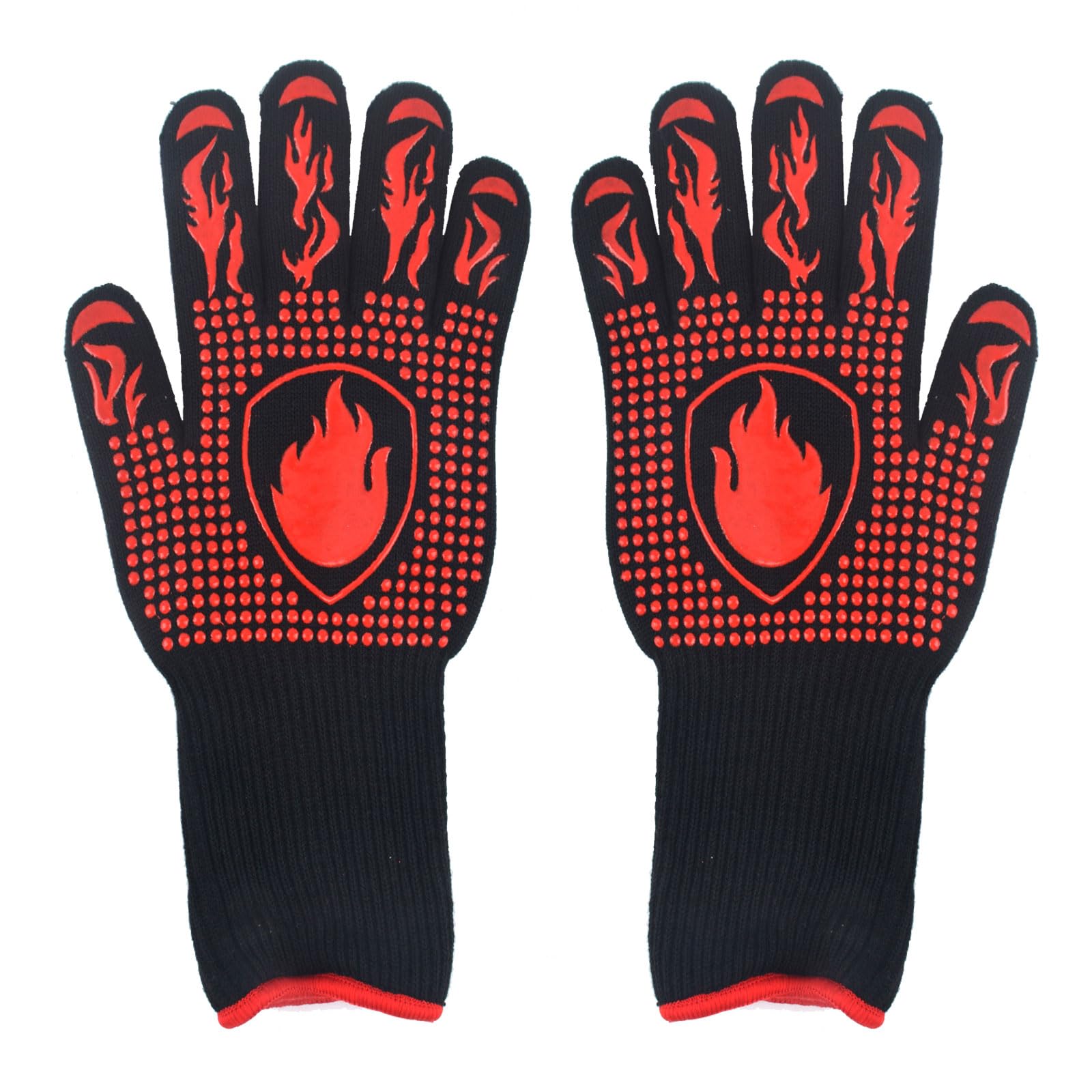 SSKHE BBQ Gloves, Prevent burns Heat Proof Gloves, Oven Mitts Grilling Gloves for Barbecue, Cooking, Baking and Cutting