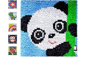 Puzamen Latch Hook Panda, Latch Hook Kits for Kids Boys