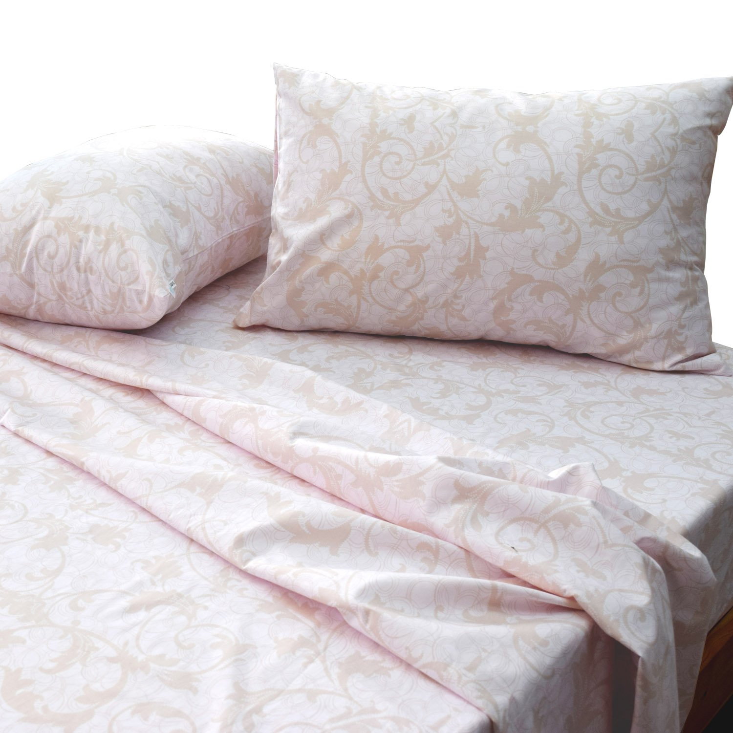 King Size Fitted Sheets Home Garden Size Peach Solid 100 Cotton
