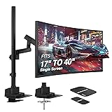AVLT Single 40 Inch Monitor Arm Pole Top Mount With