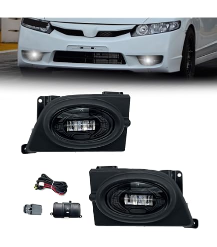 Smoke Tinted Fog Light Kit For 02-09 Dodge Ram - Includes Lamps, Black Bezels, Switch & Wiring Harness