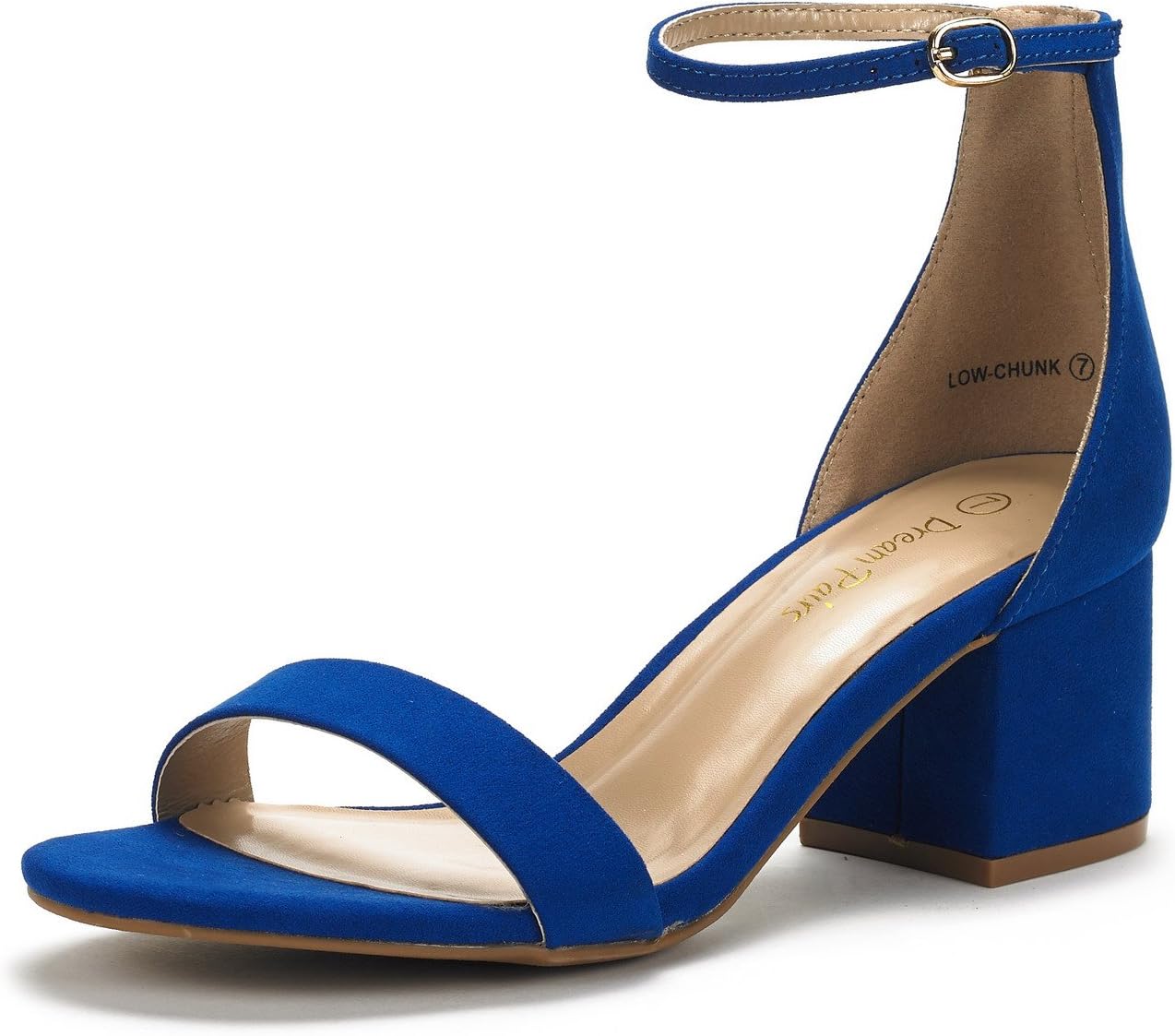 DREAM PAIRSWomens Low-Chunk Low Heel Pump Sandal