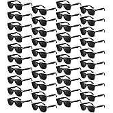 SUNOVELTIES 40 Pack Retro Style Sunglasses Bulk Classic Shades Wholesale Black White Eyewear Women/Men's Party Favors