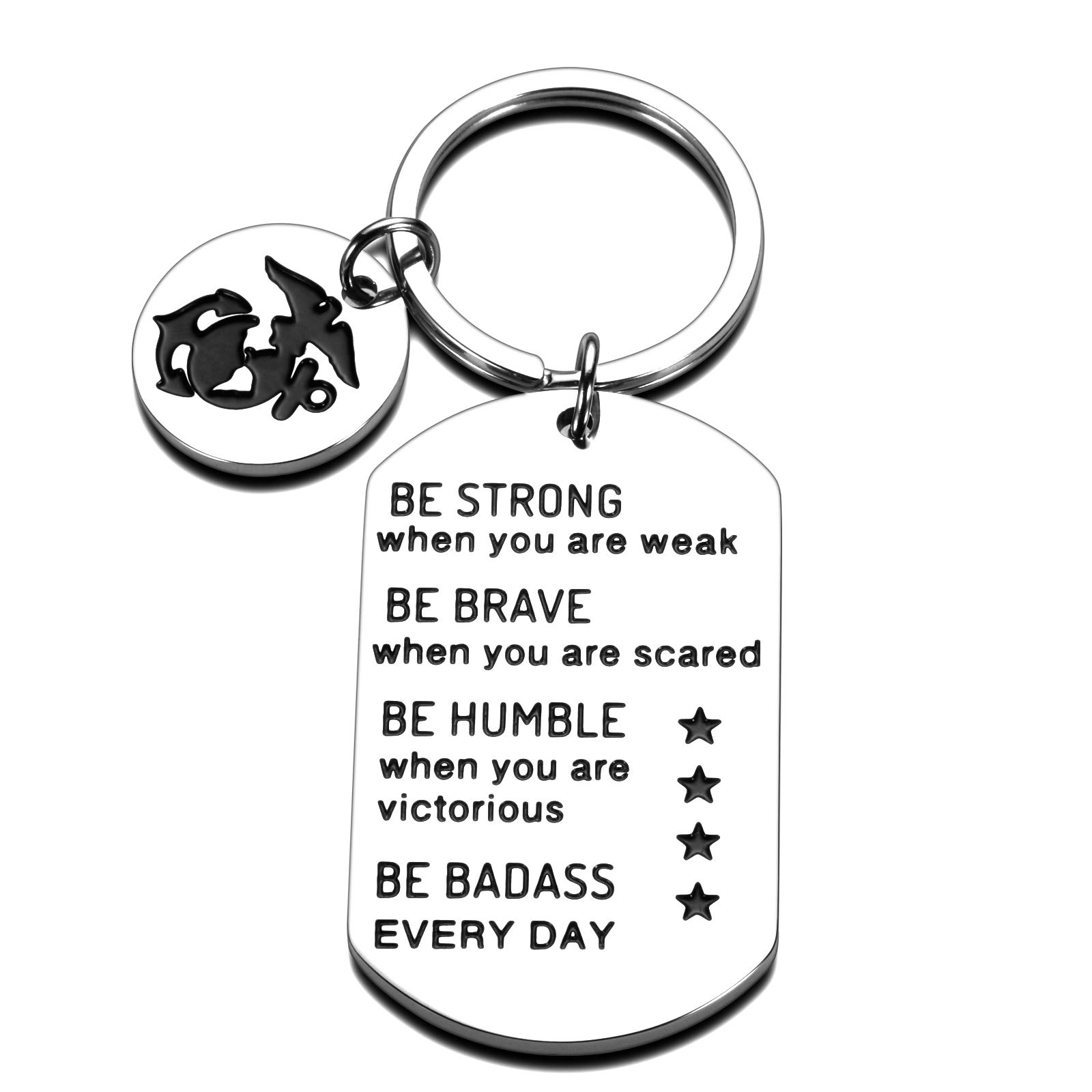 Marine Corps Gifts Graduation Keychain Gifts for Women Men Be Strong When You are Weak Encouragement Gifts for Him Her Boys Girls Inspirational Gifts for Family Friends Daughter Son Birthday Christmas