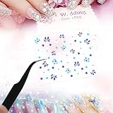 Styquenzer Flower Nail Stickers 30 Sheets 3D Floral Heart Nail Decals view 6