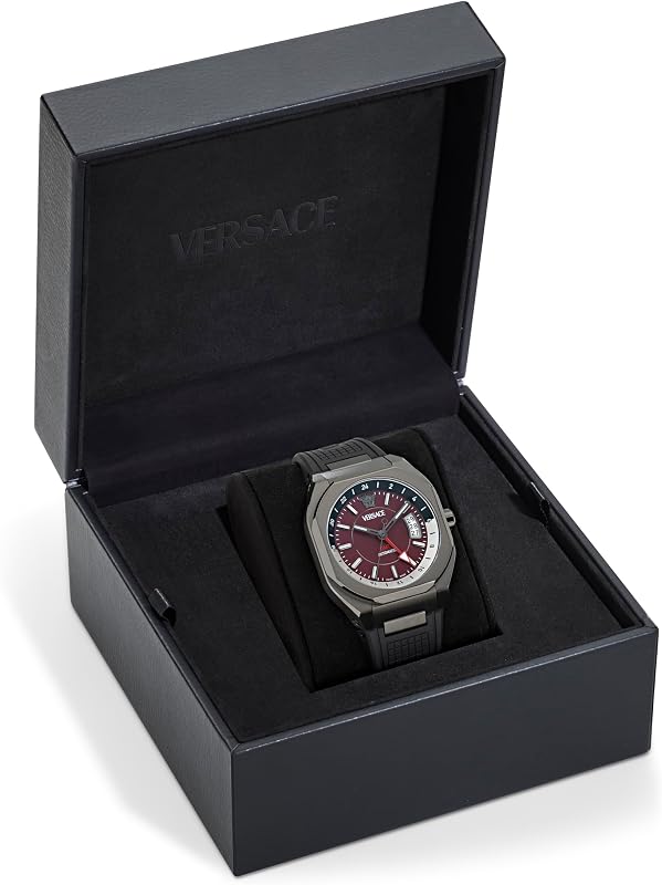 Herren Analog Automatik Armbanduhr V-Contempo GMT