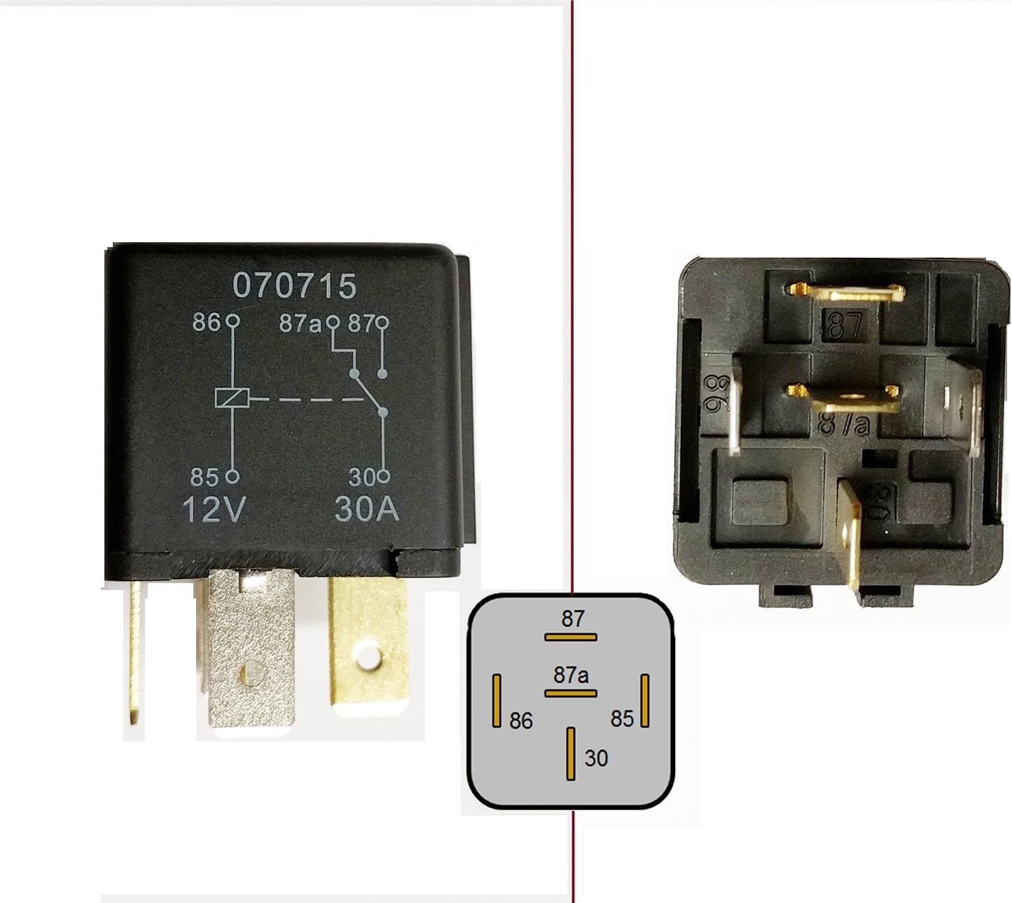 Automotive Relay Normally Open Relay Switch Changeover Relay 40A 12V