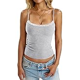 EasyGala Womens Cotton Lace Camisole Scoop Neck Sexy Cami Top Adjustable Strap Going Out Tops Y2K Summer Clothes 2026