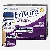 Ensure High Protein 12 g, Meal Replacement Shakes, Protein Shakes With Protein To Help Build Muscle, Vanilla, 6 x 235-mL Bott
