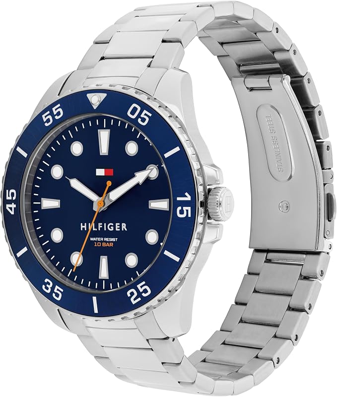 Montre à Mouvement à Quartz Trois Aiguilles pour Homme avec Bracelet en Acier Inoxydable Argenté - 1792202 — photo 2 sur 7