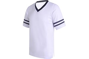 dolessismore Plain Men's Football Jerseys for Unisex V-Neck Fitness T-Shirts Workout Outfits Casual Party Tops