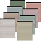 Fuutreo 8 Pcs 8.5'' x 11'' Colored Legal Pad 50 Sheets Per Writing Pads Narrow Ruled Notepad Perforated Writing Notepad Office Supplies for College Office Business (Pastel Color)