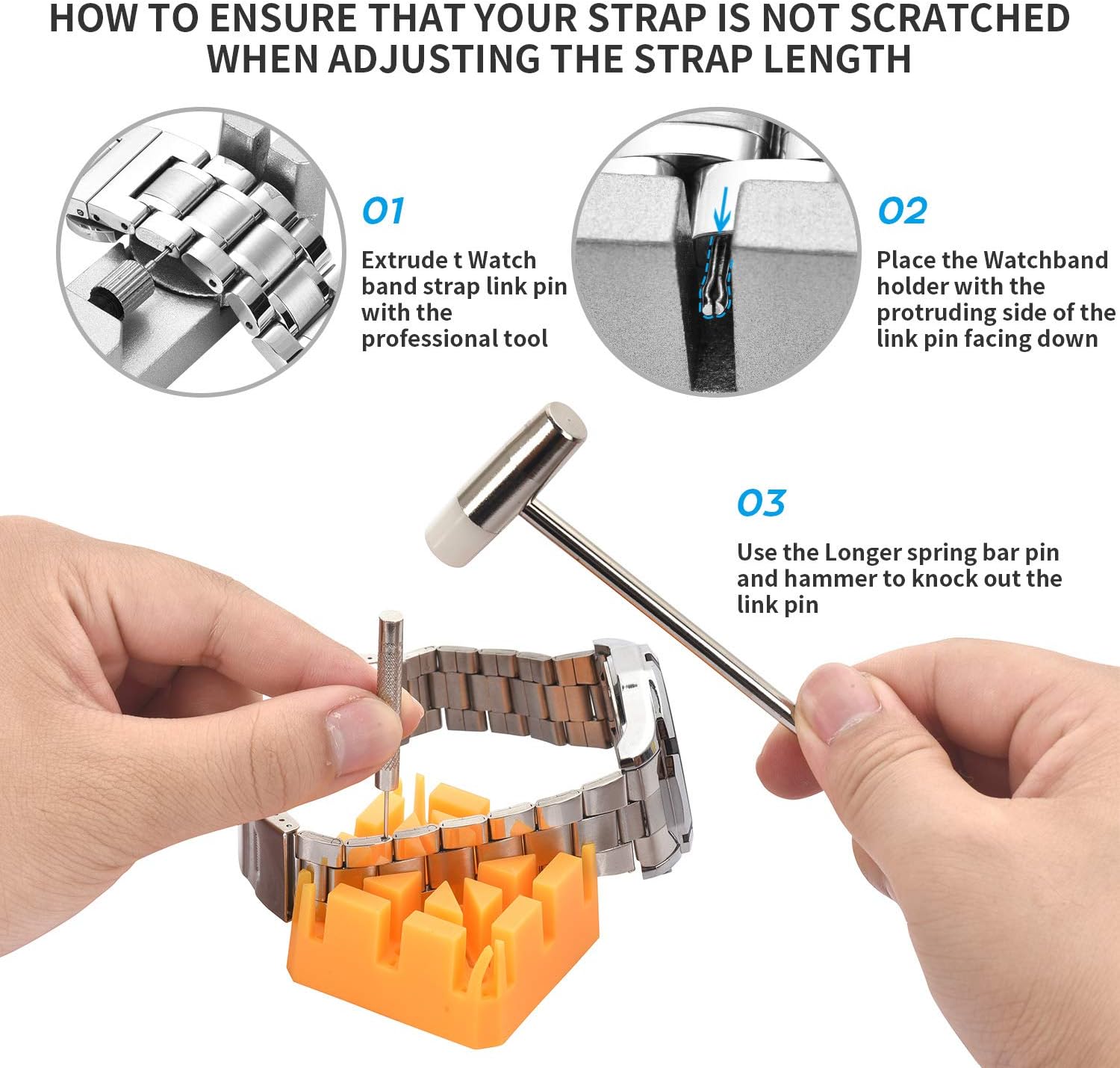 Watch Repair Tools Kit, ET 149pcs Watches Battery Replacement Watch band Link Remover Spring Bar Tool Kit with Carrying Case and Instruction Manual - Brown: Home Improvement