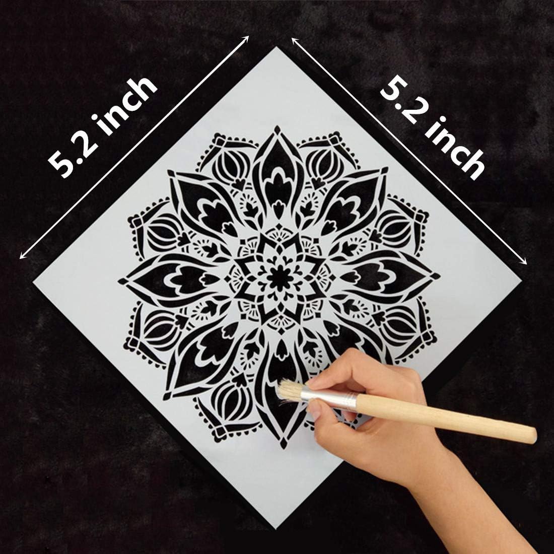 41 Pieces Mandala Rock Dotting Tools Different Size Art Painting Tools Set including Mandala Stencils and Paint Pallet Mandala Art - Image 4