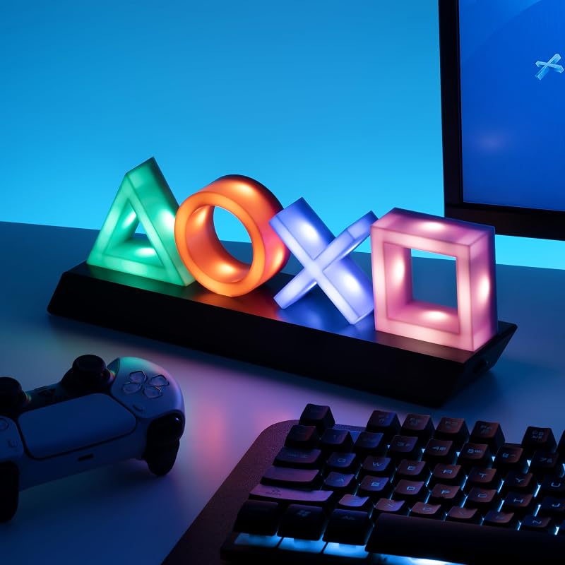 Playstation Z890845 PP4140PS Tasten Symbol Lampe mit Farbwechsel Funktion, Mehrfarbig 31 x 7 x 11 cm