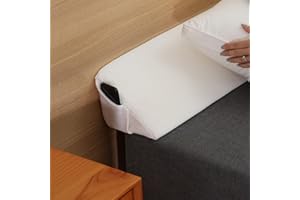 Meulbaty Queen Size(60"x8"x6") Bed Wedge Pillow for Headboard, Bed Gap Filler Close Gap(0-5.5") Between Mattress and Headboard/Wall, Triangle Bolster Pillow Wedge, No More Lost Your Pillows (White)