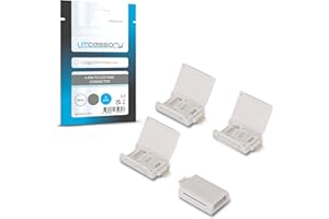 Litcessory 6-Pin to Cut-End Connector for Philips Hue Lightstrip Plus (4 Pack, White - MICRO 6-PIN V4)