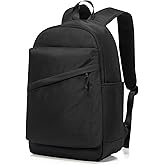 suratio Lightweight Waterproof Black Middle School Backpack For Teen Girls Women, 15.6 Inch Laptop Cute School Bookbag For Travel, College, Daily Use