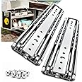 REGUDA Heavy Duty Drawer Slides Full Extension Locking Runners with Lock 16 18 20 22 24 26 28 30 32 34 36 38 40 Inch Side Mount Ball Bearing Rails 500 Lb (Load:500 lb (No Lock) -W:76mm, 36 inch)