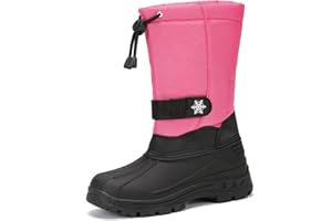 koppu Boys Girls Snow Boots Kids' Waterproof Snow Boots for Winter Slip Resistant Cold Weather Shoes